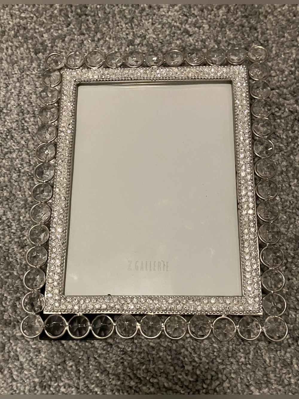 Silver Crystal Loop Accent Picture Frame